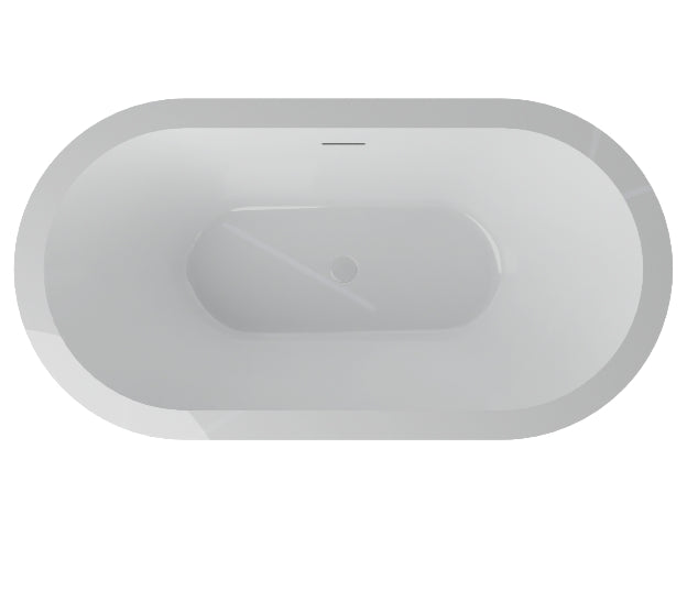 67" Acrylic Freestanding Soaking Bathtub with Overflow and Drain - My Store