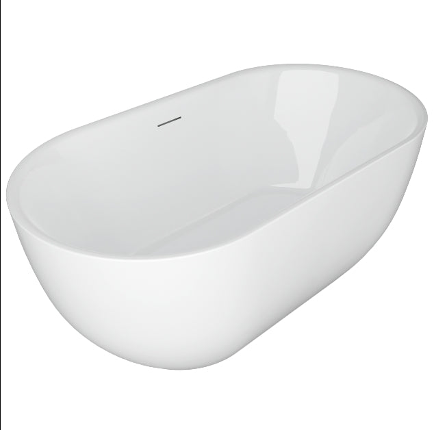 59" White Acrylic Freestanding Bathtub - My Store