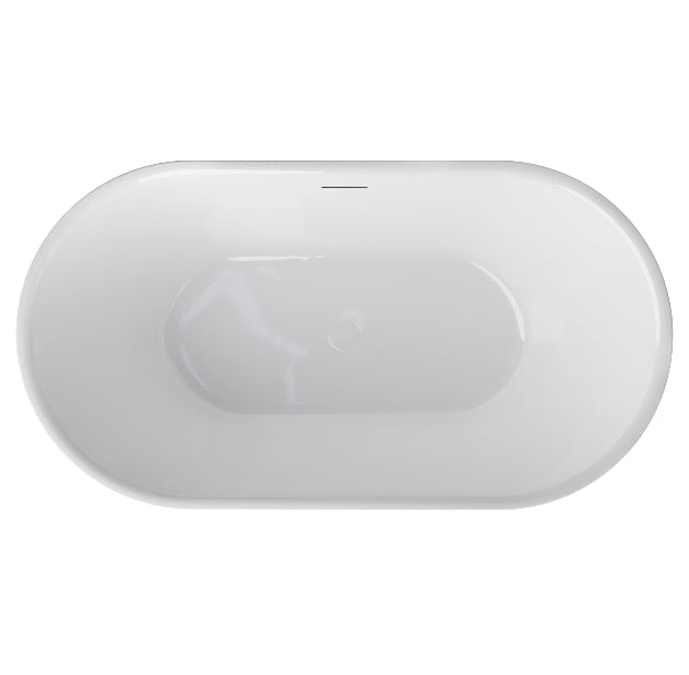59" White Acrylic Freestanding Bathtub - My Store